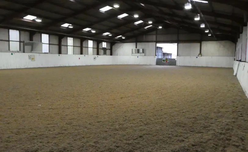 Indoor arena at Clwyd Special Riding Centre